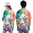 thumbnail image 5 of Funny Watercolor Adorable Bichon Frise Peeking Through Torn Paper Effect All Over Print 3D Baseball Shirt Bichons Dog Lovers Gifts Idea Softball Sport - 00026, 5 of 6