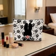 thumbnail image 2 of AURIGATE Easter Themed Linen Cosmetic Bags, 9.8×6.6×2.3in Linen Zipper Pouches with Bunny & Plaid Bow Designs, Spring Holiday Makeup Bags for Travel, Easter Decor & Gifts, 2 of 6