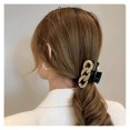 thumbnail image 3 of Pinza para el cabello grande de acrílico negro para mujer, sujetador de peinado estilo coreano para cabello grueso., 3 of 5