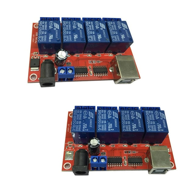 Módulo de USB de 4 canales y , 12 V encendido de equipos de automatización Baoblaze Módulo de relé USB
