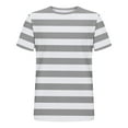 thumbnail image 4 of Mgmyaa Men's Casual T-Shirts Basic Crew Neck Short Sleeve Loose Stripes Tee Shirts, 4 of 5