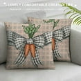 thumbnail image 3 of Nawypu  Happy Easter Pillow Covers, Rabbit Bunny Hello Peeps Eggs Carrots Farmhouse Decorative Throw Pillowcases for Home Sofa Couch Decoration, 3 of 5