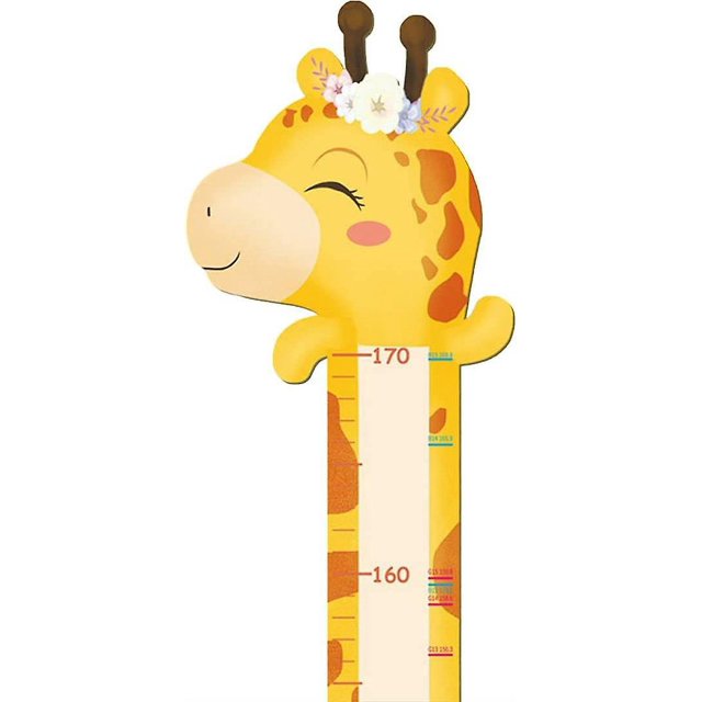 Tabla de crecimiento de altura para niños, animales, medición de altura, cinta indicadora, regla colorida, medición de altura, adhesivo para colgar en la pared, decoración de jiraf