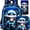 D, variant on 14" 3-Piece Cartoon Backpack Set - Matching Shoulder Bag & Organizer Pouch, All-Over Vintage Graphic Print, Lightweight Polyester Daypack for Back-to-School, Travel & Daily Commute