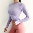 thumbnail image 2 of Top corto sin costuras para mujer - Manga corta, malla transpirable, ajuste compresivo, secado rápido, tallas S-L para gimnasio y yoga, 2 of 5