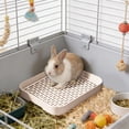 thumbnail image 6 of Multi-Pet Litter Trapping Pedal Grid Litter Box Mat Elevated Step Platform for Cats Hamsters Guinea Pigs Rabbits Waterproof Anti-Tracking Pad Easy Clean Indoor Pet Cage Supplies Beige, 6 of 6