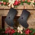 thumbnail image 6 of Picia Black Spider On Web for 18in Christmas Stockings, Xmas Stocking for Kids, Holiday and Family Stocking for Fireplace or Party Decoration, 6 of 8