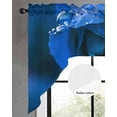 thumbnail image 2 of Blue Rose Swag Valances for Windows, Small Curtains Drapes, Elegance Fantasy Flowers Romantic Kitchen Window Curtains Over Sink Rod Pocket Window Treatment Valance for Bedroom/Bathroom 56"x36", 2 of 5