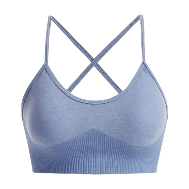 Curenmufel Womens Sports Bras Racerback High Impact Sports Bras for Women,Racerback Running Bra Workout Crop Tank Tops Longline Sports Bra Push up (Blue,M)