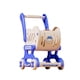 thumbnail image 2 of Carrito de compras de juguete con diseño de hipopótamo, carrito de supermercado de plástico de imitación, educativo azul, 2 of 8
