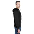 thumbnail image 3 of Adult Rugged Wear Thermal-Lined Full-Zip Fleece Hooded Sweatshirt - BLACK/ HTHR GREY - 2XL, 3 of 3