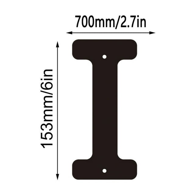 House Number Sign Iron Three-Dimensional Letter With Screws For Home Garden Shop Decoration