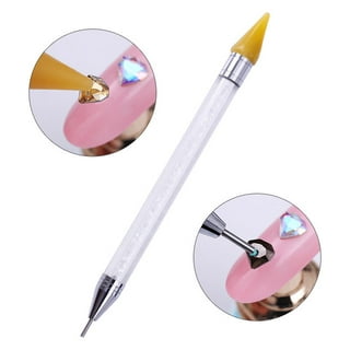 Wax Pencil for Rhinestones Acrylic Handle Dual End Rhinestone Picker  Dotting Pen with Extra 3 Wax Pen Tips Crystal Gemstone Applicator Tool for  Nail
