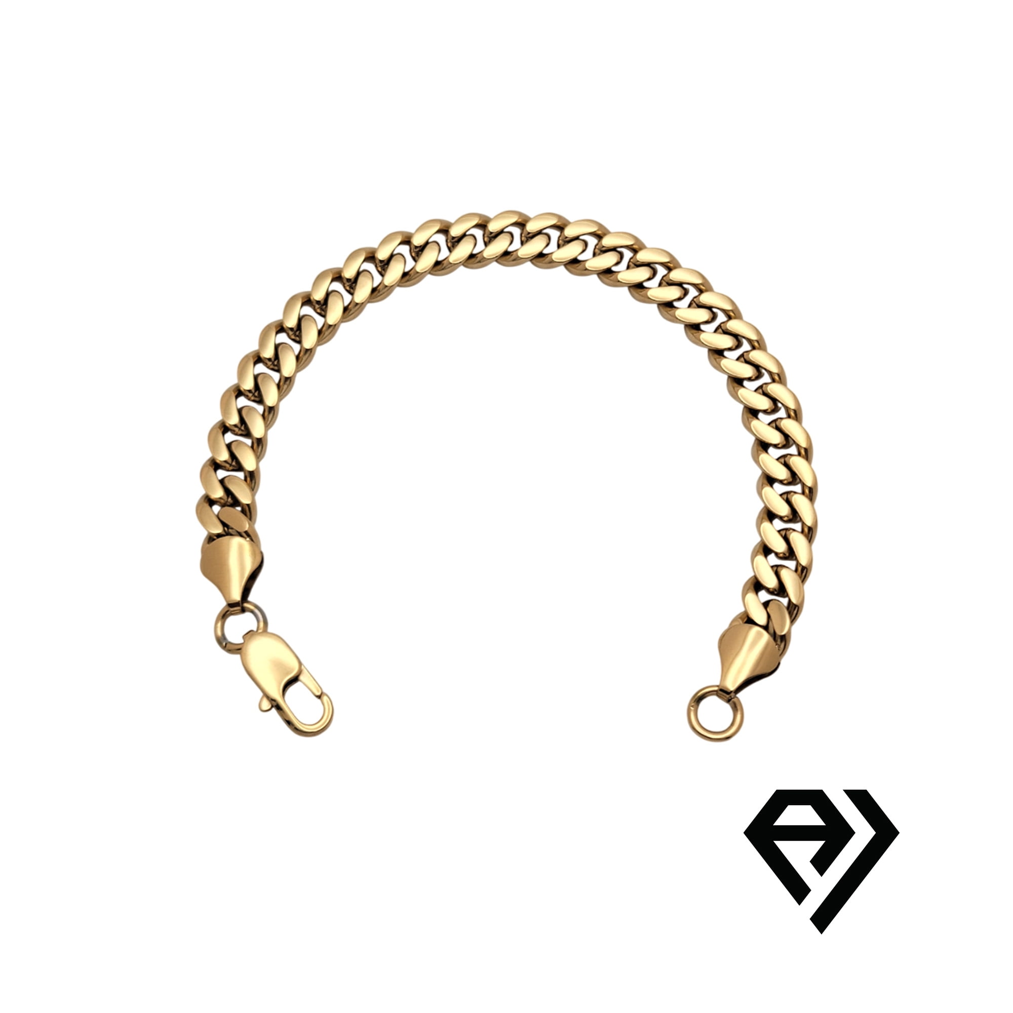 14k Bonded Gold Chain and Bracelet, Best Unisex Gift for Mother, Father, Girlfriend, Boyfriend, Her, Him, 14K 24 Inches Cuban Chain Necklace by Artisan Jeweler