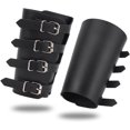thumbnail image 7 of 1Pair Leather Arm Guards Black Medieval Leather Buckle Bracers Wrist Band Buckle Wide Bracer Adjustable Knight Retro Renaissance Arm Guards, 7 of 7