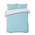 thumbnail image 2 of Quilts Twin Size, Pure Aqua Blue Soft Comforter Bedding Set for Bed, Modern Solid Color Minimalist Art Lightweight Quilted Bedspread with Pillow Cover(2 Pieces) for All Season, 68x86 Inch, 2 of 7