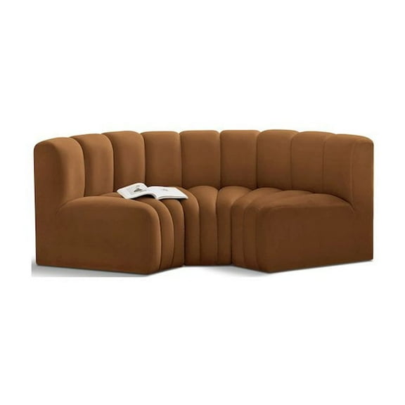 Meridian Furniture Arc Saddle Velvet Modular Sectional