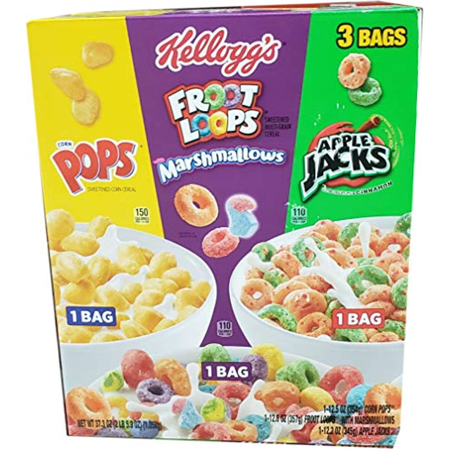 Kelloggs Tri Fun Variety Pack, 37.3 Ounce