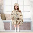 thumbnail image 7 of FORMRS Wearable Blanket Hoodie with Sleeves for Kids Cozy Flannel Sweatshirt, Musical Animals Pattern, 7 of 7