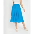 thumbnail image 2 of Oussum Women's Skirt for Ladies Rayon Casual Midi Skirts for Summer, Turquoise, 2 of 5