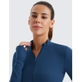 thumbnail image 4 of CRZ YOGA Butterluxe Cropped Athletic Jackets for Women Full Zip Up Track Tops, 4 of 5