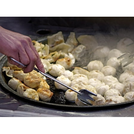 Canvas Print Dumplings Filling Oily Dough Flour Hot Chinese Stretched Canvas 10 x