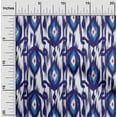 thumbnail image 2 of oneOone Georgette Viscose Dark Blue Fabric Ikat Dress Material Fabric Print Fabric By The Yard 42 Inch Wide, 2 of 4