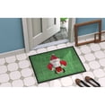 thumbnail image 4 of Christmas Santa Fleur de lis Door Mat Doormat, 4 of 4