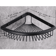 thumbnail image 4 of CATPAN Corner Shower Basket Brass Shower Caddies for Bathroom Corner Caddy Bathroom Shelf Organizer Matte Black, 4 of 8