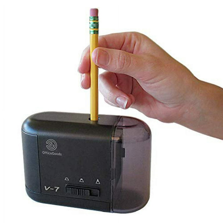 OfficeGoods Electric Pencil Sharpener - Battery or Cord Powered Portable  Sharpener - Perfectly Sharpens Colored Pencils, Drafting Pencils for  Artists