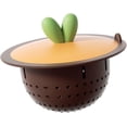 thumbnail image 1 of Sink Strainer Kitchen Sink Drain Anti Odor Catcher Cute Easy Clean Rust Resistant Fast Flow Sink Stopper with Cover Sink Drain Basket, Brown, 1 of 4