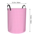 thumbnail image 2 of DouZhe Paniers à Linge Imperméables Pliables Grands, Imprimés Rayés Roses Panier Circulaire avec Poignées, 2 of 6