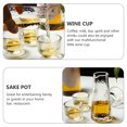 thumbnail image 2 of 1 Set 4Pcs Japanese Style Sake Pot Glass Sake Cups Liquor Cups (Transparent), 2 of 9