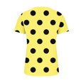 thumbnail image 5 of QATAINLAV Womens Summer Shirts 2025 Fashion Polka Dot Print Tees Shirt Oversized Loose Fit Short Sleeve Henley Shirts Casual Vacation Beach Tops Yellow S 50 Percent off Sales Today, 5 of 6