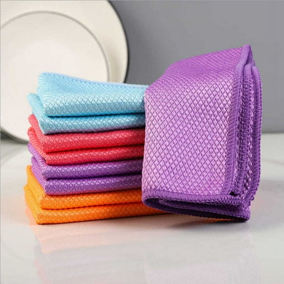 destyer Fiber cleaning cloth, glass wiping cloth, fish scale grid cloth, absorbent dishwashing cloth, cloth