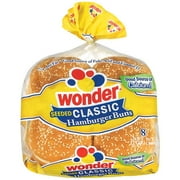 Interstate Brands Wonder Hamburger Buns, 8 ea