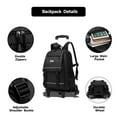 thumbnail image 6 of IvyH Rolling Backpack, 18" Lightweight Wheeled Backpack 6 Wheels Unisex Large Luggage Backpacks,Black, 6 of 6