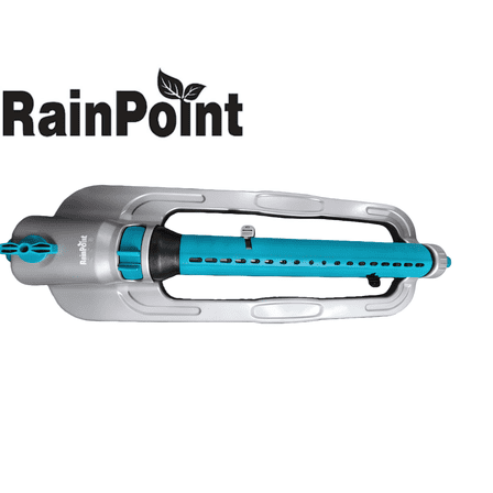 RainPoint Oscillating Garden Sprinkler with Portable Handle - Adjustable Coverage Lawn Irrigation Tool for Yard, Garden & Outdoor Watering