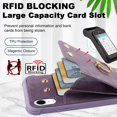 thumbnail image 3 of MKEUDQ-Wallet Case Compatible for iPhone XR/10R with Credit Card Holder,Leather Shockproof Protective Phone Cover Supports 360°Rotation Ring Stand and RFID Blocking for iPhone XR,iPhone 10R,Lavenders, 3 of 4