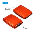 thumbnail image 3 of Uxcell RFID Wallet Credit Card Holder Aluminum Metal Women Men Purse Hard Case Orange, 3 of 5