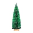 thumbnail image 2 of LShunze Mini Christmas Trees Sisal Snow Frost Tree Artificial Winter Mini Pine with Wooden Base Xmas Small Bottle Brush Trees for Christmas Decoration, 2 of 7