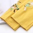 thumbnail image 5 of Womens Oversized Shirts Comfort Cotton Embroidered Long Sleeve Loose Tee Summer Spring Shirts for Women Yellow Xl, 5 of 8