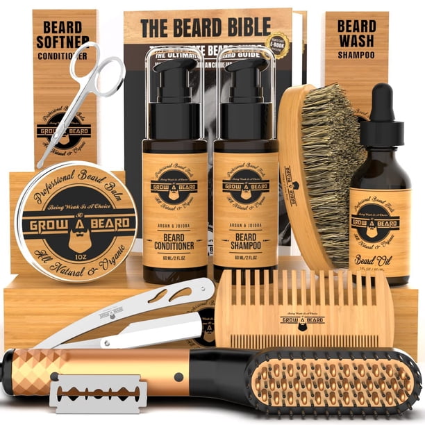 Kit de alisador de barba GROW ALPHA BEARD para hombre