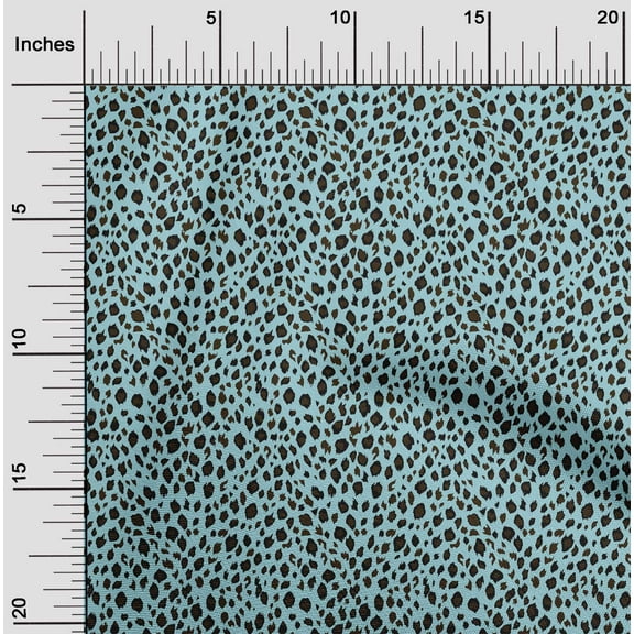 oneOone Organic Cotton Poplin Twill Fabric Leopard Animal Skin Fabric Prints by Yard 42 Inch Wide