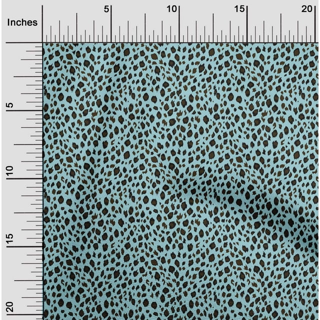 oneOone Tissu en Coton Imprimé Peau de Léopard 1 Yard 56 Pouces de Large