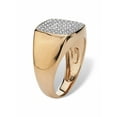 thumbnail image 2 of PalmBeach Jewelry Men's 1/10 TCW Diamond 18k Gold-plated Sterling Silver Cluster Ring, 2 of 5