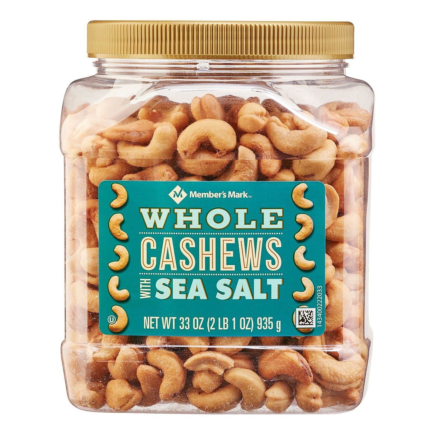Member's Mark Whole Cashews with Sea Salt, 33 Oz