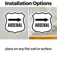 thumbnail image 3 of Arsenal Right (2 Pack) 18 inch X 18 inch Shield Shaped Heavy Duty 3.2 mil Vinyl Decals Weather Resistant Made in the USA, 3 of 5