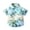 aqua blue print, variant on Toddler Boys Hawaiian Shirt Baby Boy Button Down Shirt Kids Short Sleeve Tops Beachwear Print Aloha Cotton T Shirts for 1-7 Years