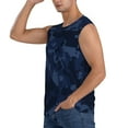 thumbnail image 3 of PAYOHTO Men's Sleeveless Shirts Gym Tank Top with Navy Camouflage Print Design, 3 of 8